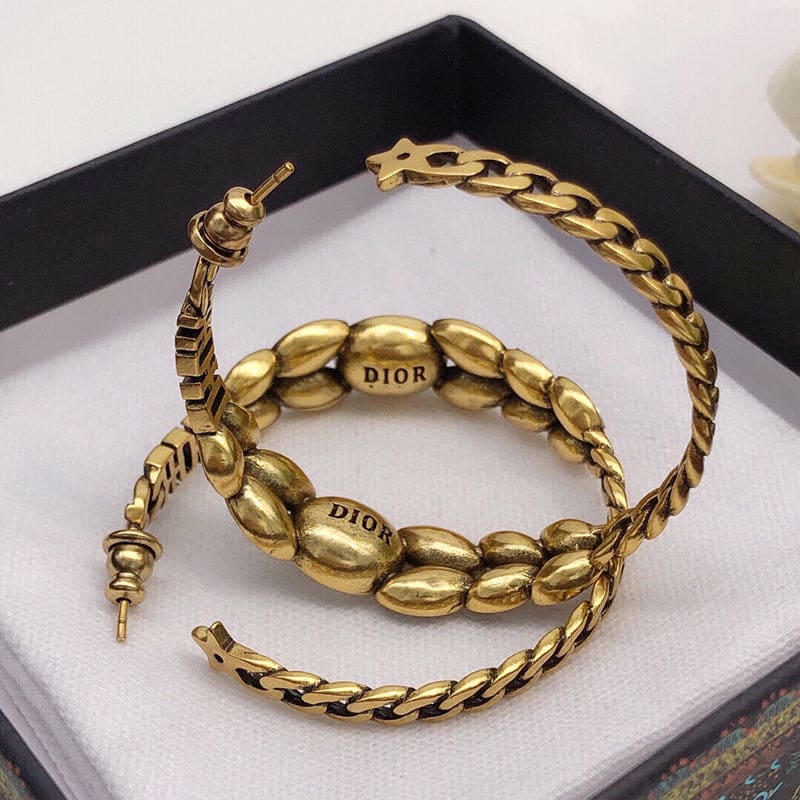Dior Vintage Crystals 18K Gold Earrings