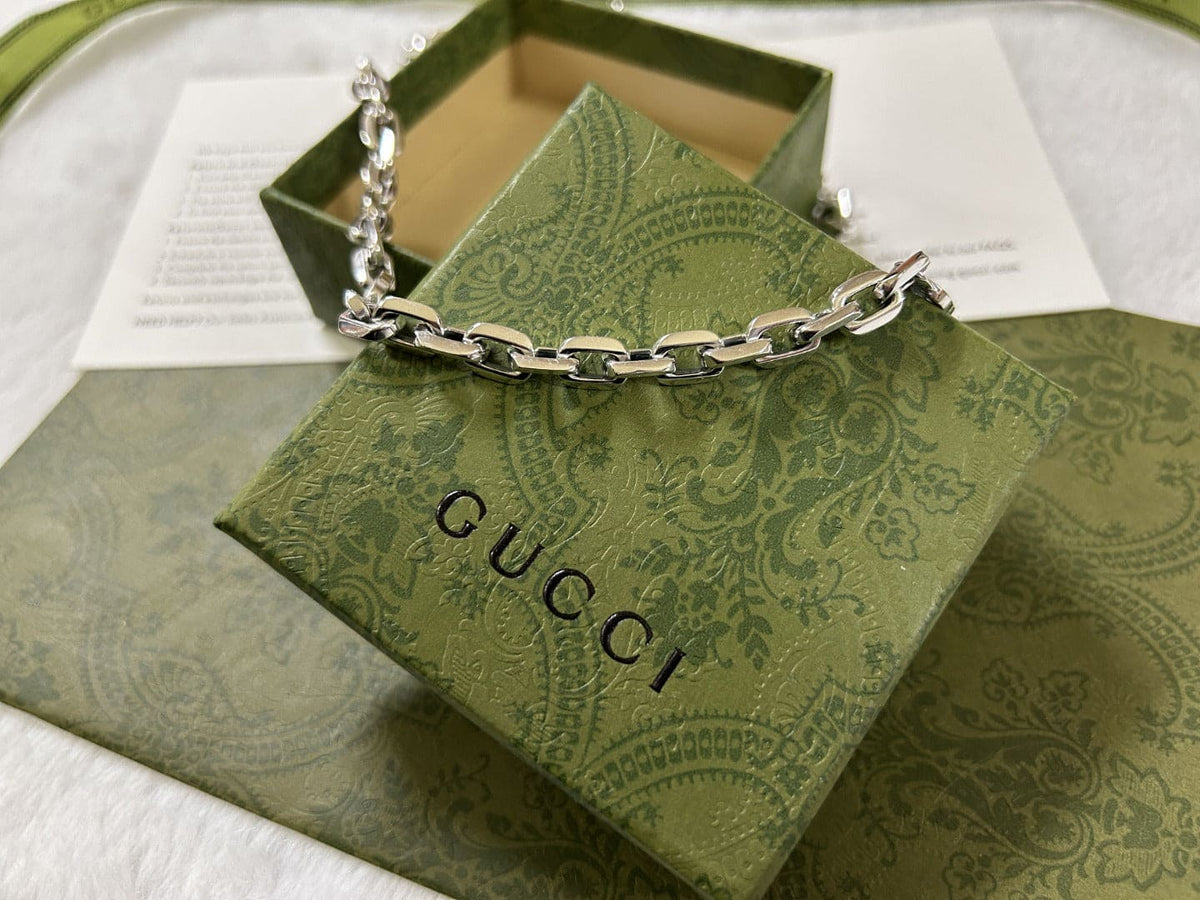 Double Gucci Interlocking Gucci Chain Necklace