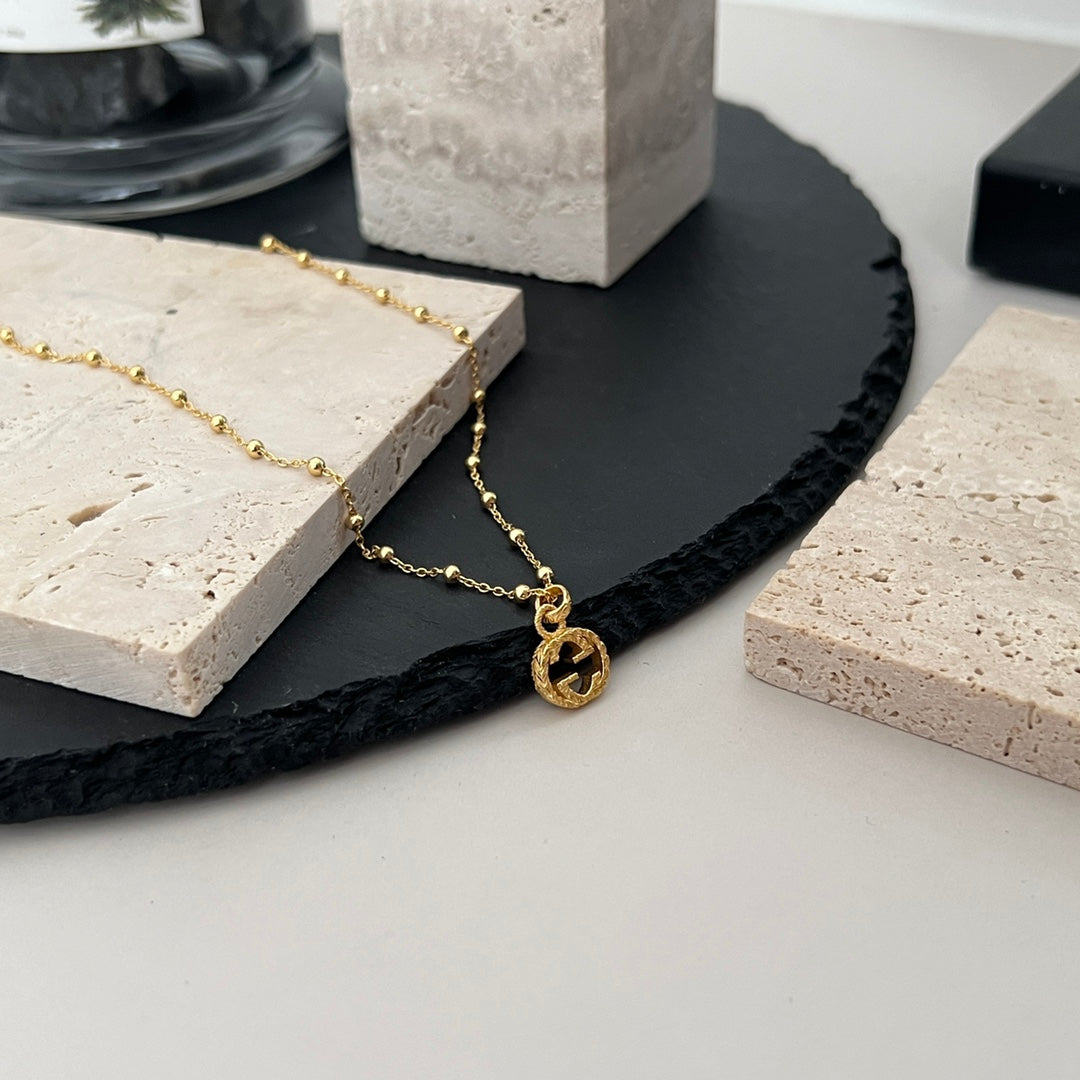 18K Double Gucci Interlocking Gucci Necklace