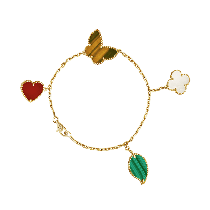 18K Lucky Alhambra Four Motifs Clover Bracelet