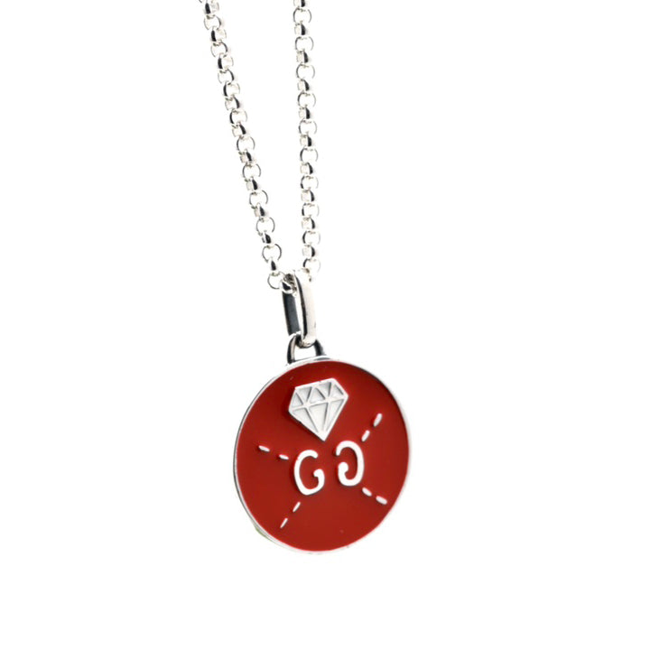 18K Double Gucci Ghost Red Necklace