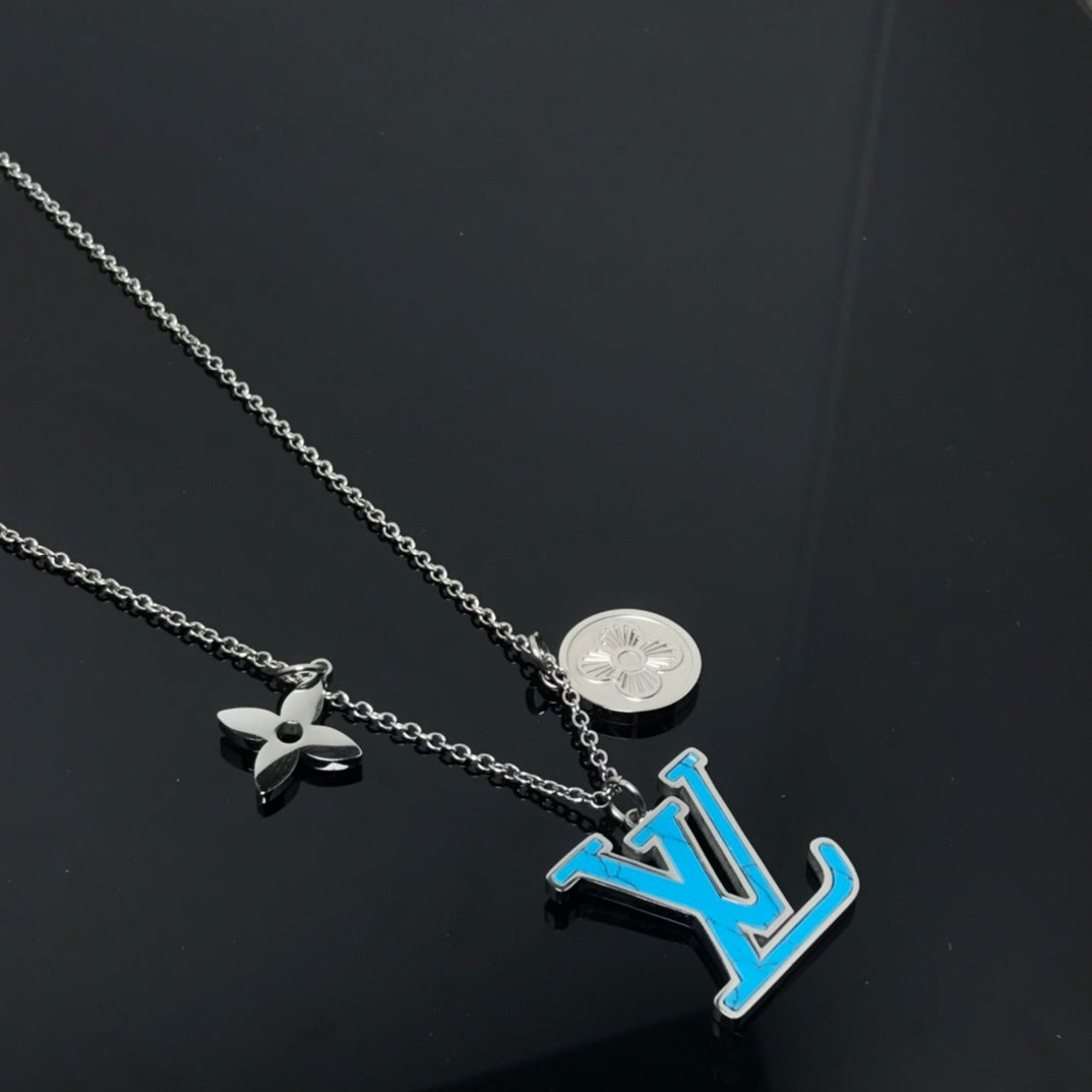 18K Louis Vuitton Blue Turquoise Necklace