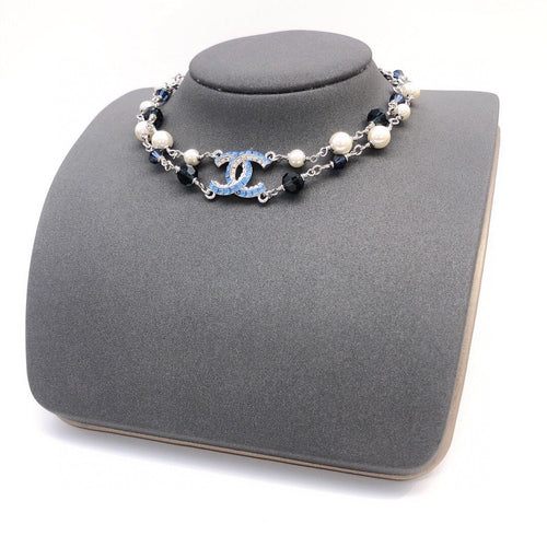 18K  Chanel Blue Resin Necklace