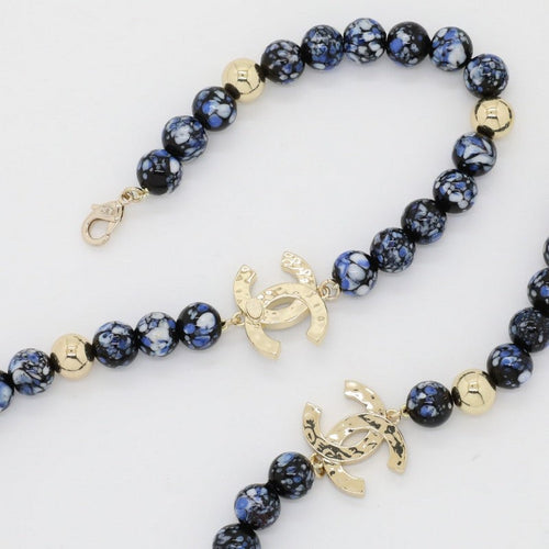 18K  Chanel Black Pearl Long Necklace