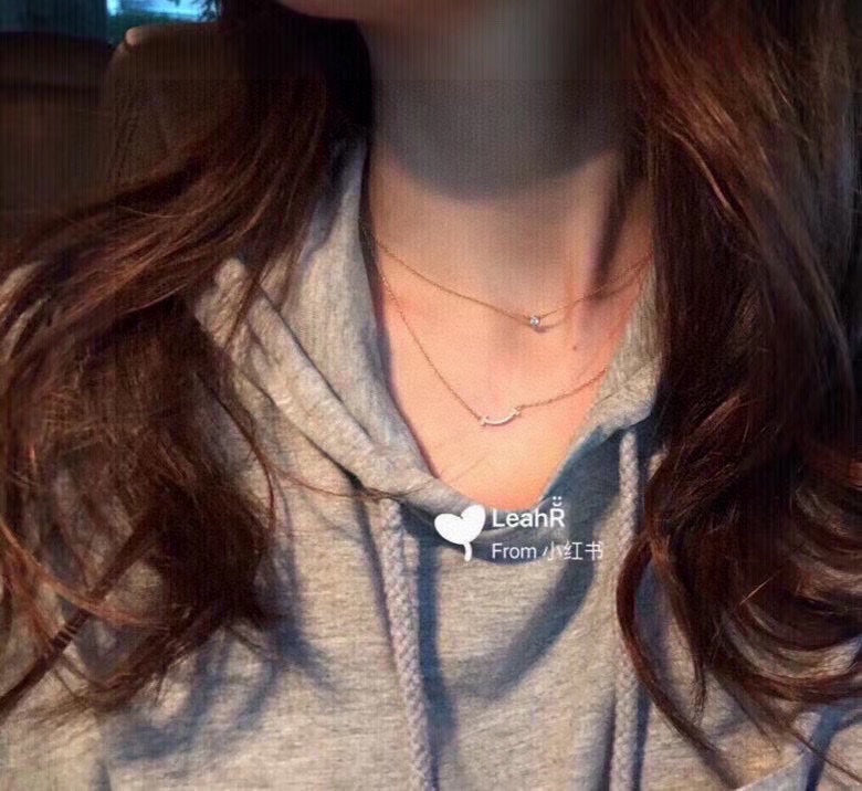 18K Tiffany Small Diamond Pendant Necklace