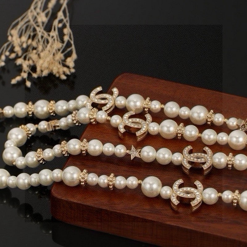 18K  Chanel 26C Long Pearl Necklace