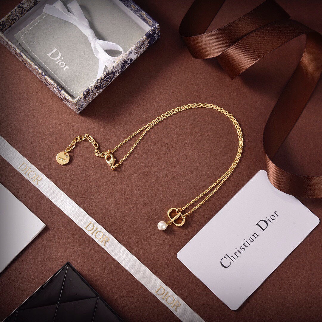 18K Petit Dior Pearl Necklace